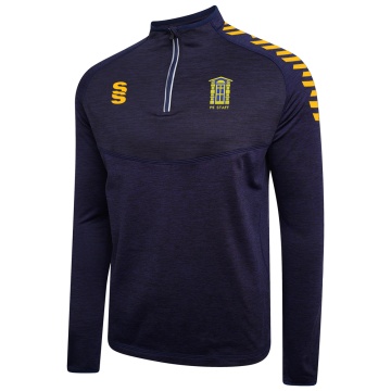 Staff Uniform - 1/4 Zip Dual Performance Top - Navy/Amber - Unisex Fit