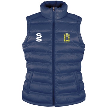 Staff Uniform - Padded Gilet - Navy/White - Women's Fit