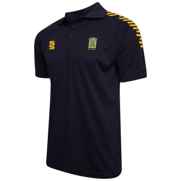 Staff Uniform - Dual Solid Colour Polo - Navy/Amber - Men's Fit