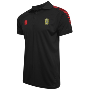 Staff Uniform - Dual Solid Colour Polo - Black/Red - Women's Fit