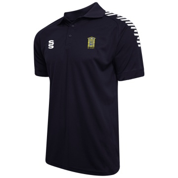 Staff Uniform - Dual Solid Colour Polo - Navy/White - Men's Fit