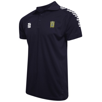 Staff Uniform - Dual Solid Colour Polo - Navy/White - Women's Fit