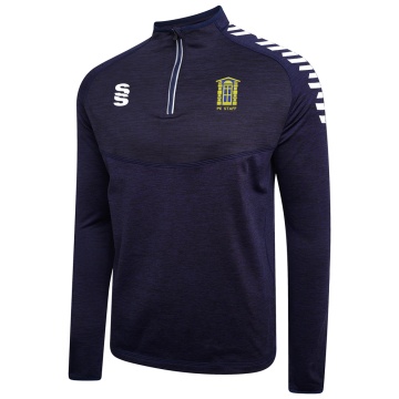 Staff Uniform - 1/4 Zip Dual Performance Top - Navy/White - Unisex Fit